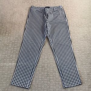 Fabulous cotton and spandex blend whbm checked ankle pants